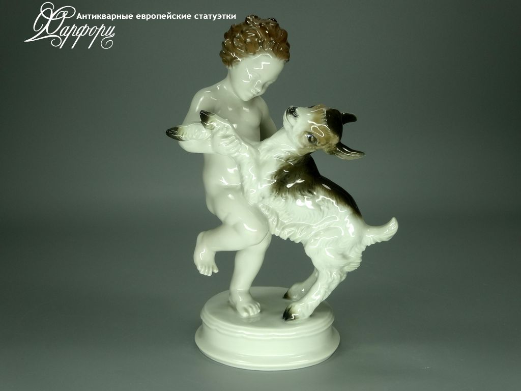 Купить фарфоровые статуэтки Rosenthal, Путти с козленком, Германия